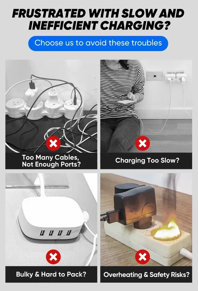 65W Multi-Port Fast Wall Charger (UK Plug)